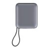 Nova Powerbank 22,5 W Power Delivery con cables integrados 10 000 mAh gris oscuro | Impresión Digital | top | 45 mm x 35 mm