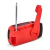 Radio de emergencia SafeSound Powerbank solar y de cuerda manual Rojo / Blanco