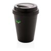 Taza de café reutilizable de doble pared 300ml negro | sin montaje de publicidad | no disponible | no disponible