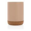 Taza de cerámica con base de corcho marron | sin montaje de publicidad | no disponible | no disponible