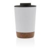 Taza de café de corcho y acero inoxidable GRS RPP Blanco | sin montaje de publicidad | no disponible | no disponible