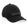 Gorra 6 paneles tejido jaspeado reciclado Milo AWARE™200 gr negro | sin montaje de publicidad | no disponible | no disponible | no disponible
