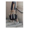 Bolsa playa BEAU AWARE™ lona reciclada 400 g/m² asa lateral negro