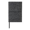 Libreta A5 tapa blanda de fieltro reciclado certificado GRS negro | sin montaje de publicidad | no disponible | no disponible