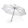 Mini paraguas RPET 190T de bambú 20.5" Impact AWARE ™ blanco | sin montaje de publicidad | no disponible | no disponible