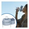 Botella de agua con 2 filtros BRITA VITAL de 600 ml azul