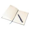 Set de cuaderno de PU reciclado (A5) y bolígrafo Tarek negro | sin montaje de publicidad