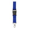 Lanyard fabricado azul cobalto