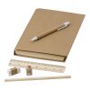 Carpeta de cartón con material de escritura. marrón | sin montaje de publicidad | no disponible | no disponible