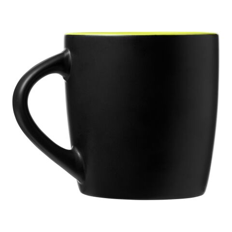 Taza de cerámica "Riviera" Estándar | Negro intenso-Lima | sin montaje de publicidad | no disponible | no disponible