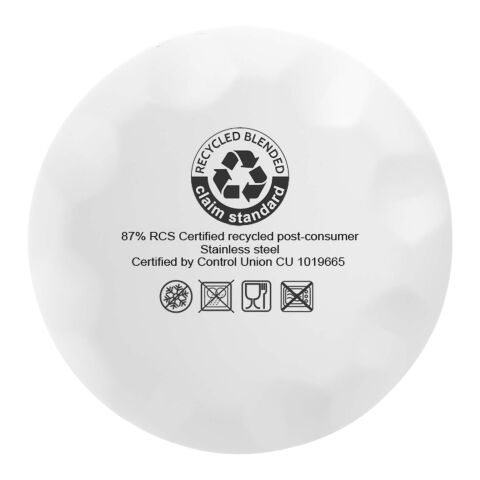 Bidón con aislamiento de acero inoxidable reciclado de 500 ml con certificación RCS &quot;Cove&quot; Estándar | Blanco | sin montaje de publicidad | no disponible | no disponible