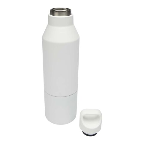 Botella isotérmica de acero inoxidable reciclado de 600 ml con certificado RCS y vaso de 300 ml &quot;Odessy&quot; Estándar | Transparente claro | sin montaje de publicidad | no disponible | no disponible
