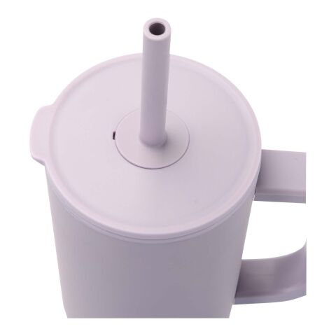 Vaso con aislamiento de 900 ml con certificado RCS y pajita de silicona "Brady" Lila