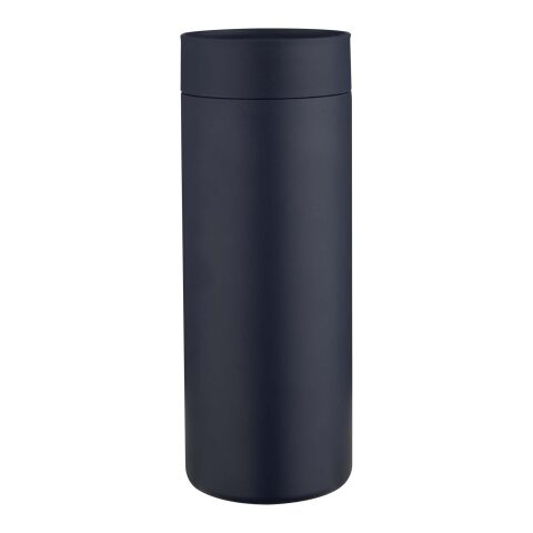 Botella de 650 ml de acero inoxidable reciclado con certificado RCS de doble pared con 3 tapas &quot;Iluminate&quot; Estándar | Azul profundo | sin montaje de publicidad | no disponible | no disponible