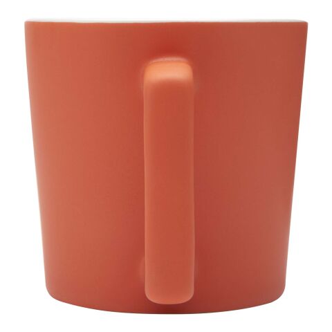 Taza de cerámica de 370 ml con acabado mate &quot;Cali&quot; Estándar | Naranja | sin montaje de publicidad | no disponible | no disponible
