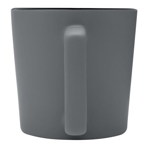 Taza de cerámica de 370 ml con acabado mate &quot;Cali&quot; Estándar | Negro intenso-Gris | sin montaje de publicidad | no disponible | no disponible