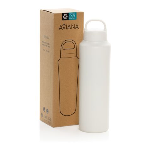Botella de agua reciclada RCS de Aviana™ Rowan de 740 ml blanco | sin montaje de publicidad | no disponible | no disponible