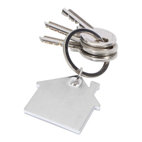 Llavero con forma de casa &quot;Nook&quot; Estándar | blanco | sin montaje de publicidad | no disponible | no disponible