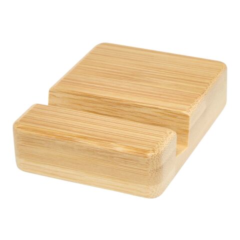 Soporte para teléfono de bambú &quot;Ebla&quot; Estándar | Madera | sin montaje de publicidad | no disponible | no disponible