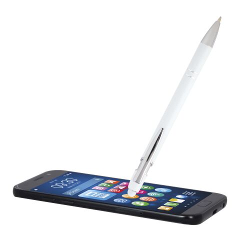 Bolígrafo con acabado plateado &quot;Kish&quot; Estándar | Blanco | sin montaje de publicidad | no disponible | no disponible