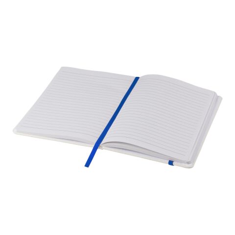 Libreta blanca con cinta de color A5 &quot;Spectrum&quot; Estándar | Blanco-Azul real | sin montaje de publicidad | no disponible | no disponible | no disponible