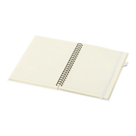 Cuaderno Liss A5 de tapa dura de plástico reciclado con espiral blanco