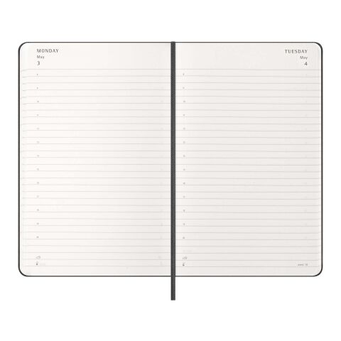 Agenda diaria de 12 meses con tapa dura "Moleskine" Estándar | Negro intenso | sin montaje de publicidad | no disponible | no disponible