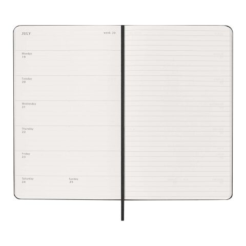 Planificador semanal L con tapa dura de 12 meses "Moleskine" Estándar | Negro intenso | sin montaje de publicidad | no disponible | no disponible