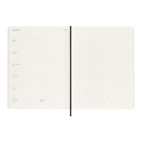 Libreta XL con tapa blanda de 12 meses "Moleskine" Estándar | Negro intenso | sin montaje de publicidad | no disponible | no disponible