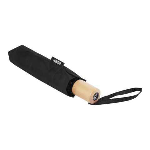 Paraguas plegable de 21&quot; de PET reciclado resistente al viento &quot;Birgit&quot; Estándar | Negro | sin montaje de publicidad | no disponible | no disponible | no disponible