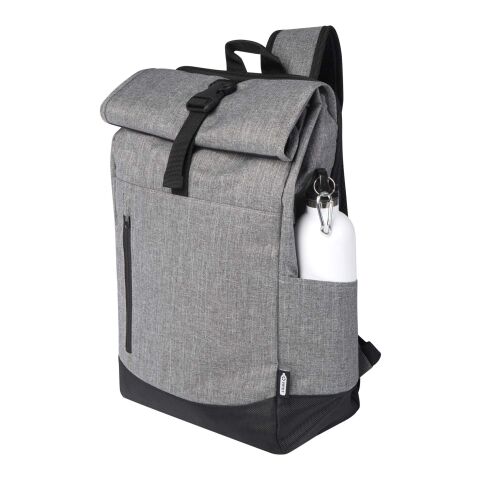 Mochila para portátil de 15,6&quot; con cierre superior &quot;Hoss&quot; Estándar | Gris Mezcla-Negro intenso | sin montaje de publicidad | no disponible | no disponible | no disponible