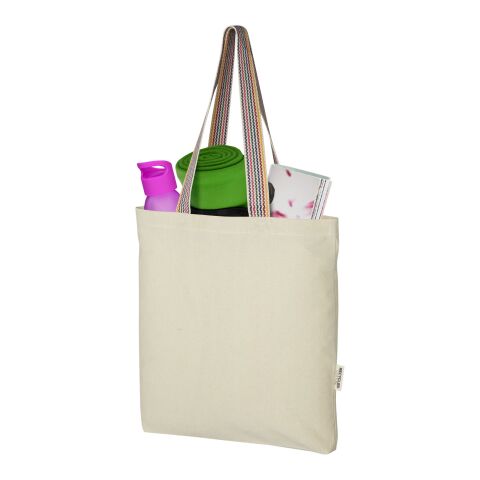 Bolsa Tote de algodón reciclado de 180 g/m² de 5 l &quot;Rainbow&quot; Estándar | Natural | sin montaje de publicidad | no disponible | no disponible | no disponible