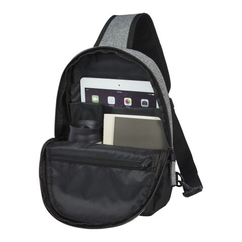 Bandolera en dos tonos reciclada GRS de 3,5 L &quot;Reclaim&quot; Estándar | Negro intenso-Gris Mezcla | sin montaje de publicidad | no disponible | no disponible | no disponible