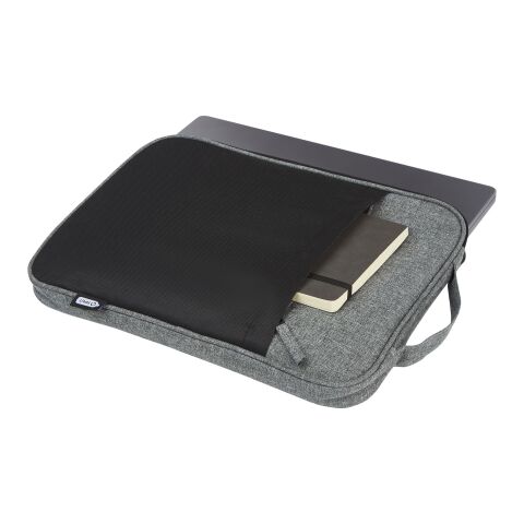 Funda para portátil de 14&quot; reciclada GRS en dos tonos de 2,5 L &quot;Reclaim&quot; Estándar | Negro intenso-Gris Mezcla | sin montaje de publicidad | no disponible | no disponible | no disponible