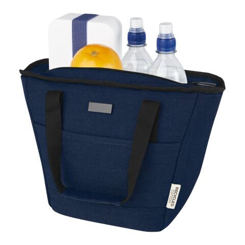 Bolsa isotérmica de 6 L para almuerzo y 9 latas de lona reciclada GRS &quot;Joey&quot; Estándar | Azul profundo | sin montaje de publicidad | no disponible | no disponible | no disponible