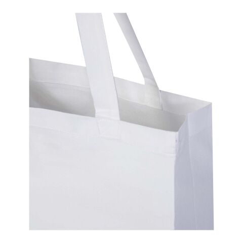 Bolsa Tote con refuerzos de algodón reciclado GRS de 140 g/m² &quot;Madras&quot; Estándar | Blanco | sin montaje de publicidad | no disponible | no disponible | no disponible