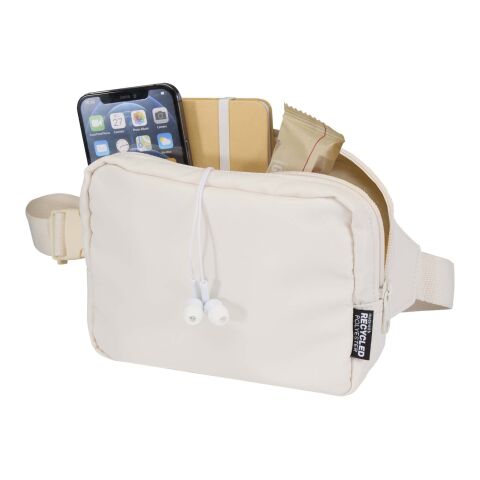 Bolsa bandolera de viaje reciclada de 1 litro &quot;Trip Aware™&quot; Estándar | Blanco marfil | sin montaje de publicidad | no disponible | no disponible | no disponible