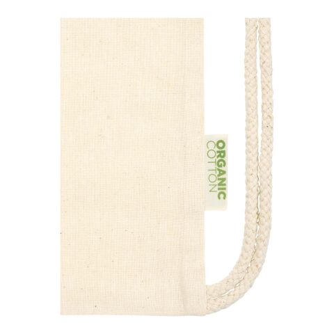 Bolsa con cuerdas de 5&nbsp;l algodón orgánico OCS de 100&nbsp;g/m² "Odisha" Estándar | Natural | sin montaje de publicidad | no disponible | no disponible | no disponible