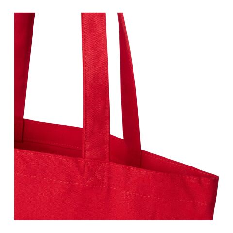 Bolsa Tote de 11 l con fondo ancho algodón orgánico OCS de 180&nbsp;g/m² "Odisha" Rojo