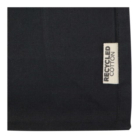 Bolsa Tote con fuelle mini de algodón reciclado GRS de 220&nbsp;g/m² de 9&nbsp;l "Odessa" Estándar | Negro intenso | sin montaje de publicidad | no disponible | no disponible | no disponible