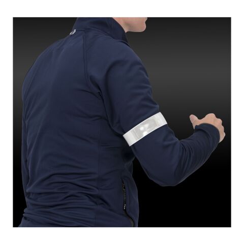 Pulsera &quot;slap&quot; de seguridad reflectante de 38 cm &quot;Johan&quot; Estándar | Blanco | sin montaje de publicidad | no disponible | no disponible