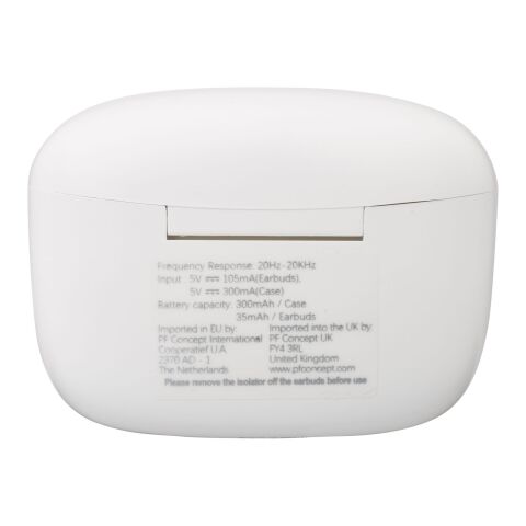 Auriculares inalámbricos con emparejamiento automático True Wireless &quot;Essos 2.0&quot; Estándar | Blanco | sin montaje de publicidad | no disponible | no disponible