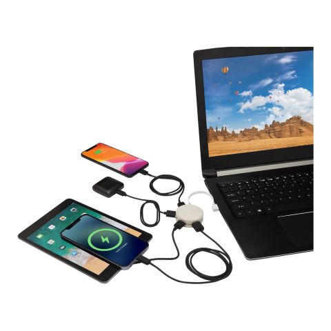 Hub USB de paja de trigo &quot;Kenzu&quot; Estándar | Natural | sin montaje de publicidad | no disponible | no disponible