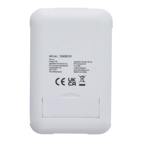 Cable de carga modular de plástico reciclado con soporte para teléfono &quot;Savvy&quot; Estándar | Blanco | sin montaje de publicidad | no disponible | no disponible