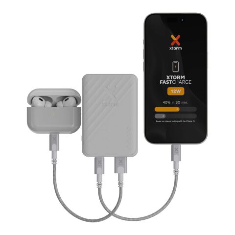 Batería externa de carga rápida de 12 W y 5000 mAh &quot;Xtorm Go2&quot; Estándar | blanco | sin montaje de publicidad | no disponible | no disponible