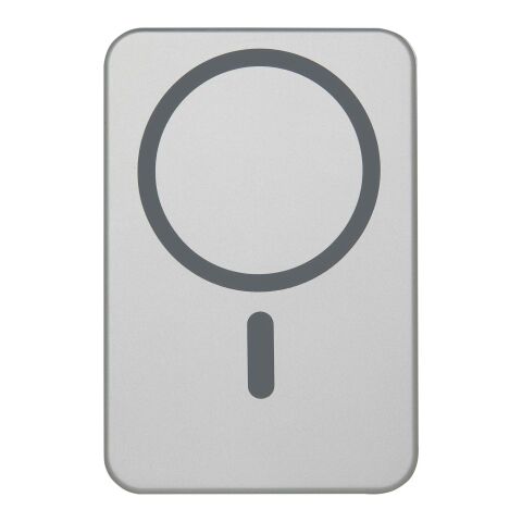 Batería externa magnética Avis de 5000 mAh fabricada con aluminio reciclado RCS Plata