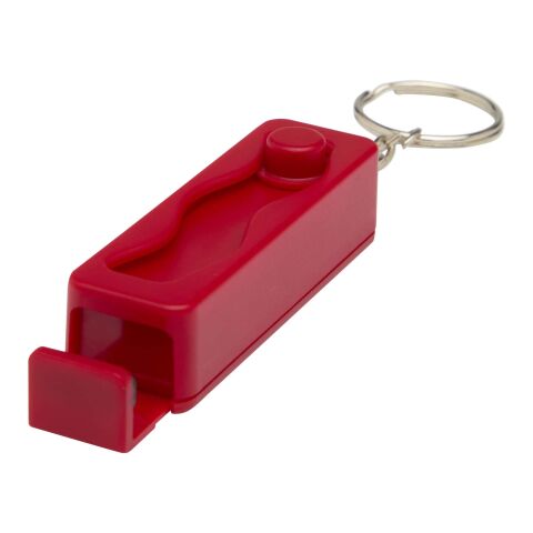 Soporte para teléfono con juguete de plástico reciclado &quot;Aggia&quot; Estándar | Rojo | sin montaje de publicidad | no disponible | no disponible