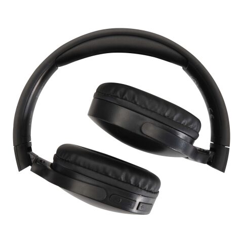 Auriculares inalámbricos Bluetooth® de plástico reciclado "Ancha" Estándar | Negro intenso | sin montaje de publicidad | no disponible | no disponible