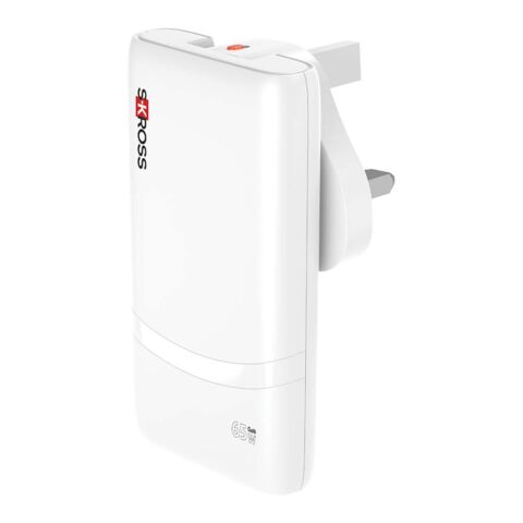 Cargador SKROSS® Klip Slim de 65 W con varias puntas blanco