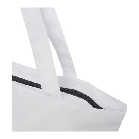 Bolsa Tote con cremallera de material reciclado GRS de 20 l &quot;Panama&quot; Estándar | Blanco | sin montaje de publicidad | no disponible | no disponible | no disponible